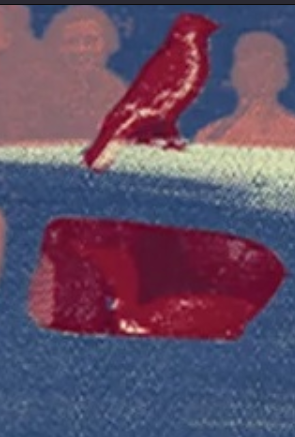 skylark image from red collage